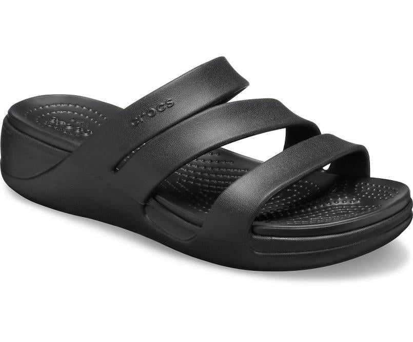 Sandals | Women Crocs Crocs Monterey Strappy Wedge Black