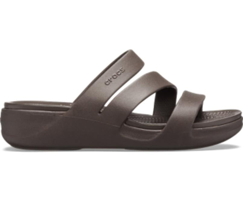 Sandals | Women Crocs Crocs Monterey Strappy Wedge Espresso