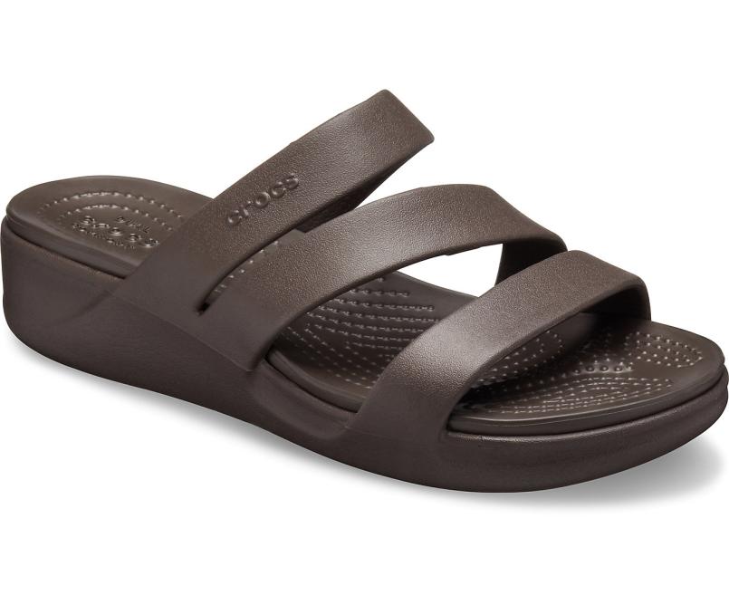 Sandals | Women Crocs Crocs Monterey Strappy Wedge Espresso