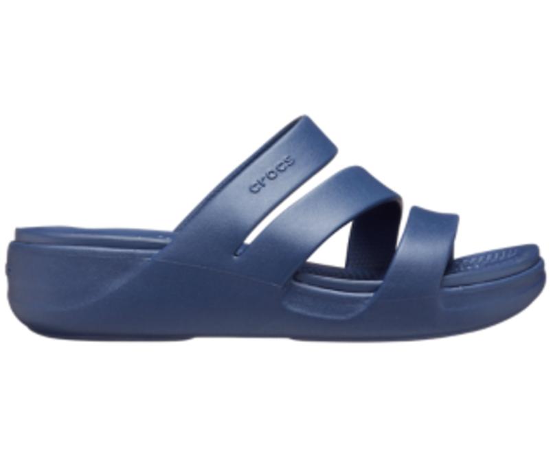 Sandals | Women Crocs Crocs Monterey Strappy Wedge Navy