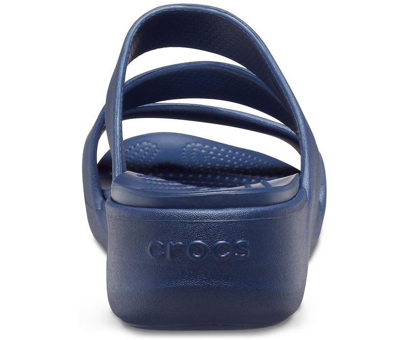 Sandals | Women Crocs Crocs Monterey Strappy Wedge Navy
