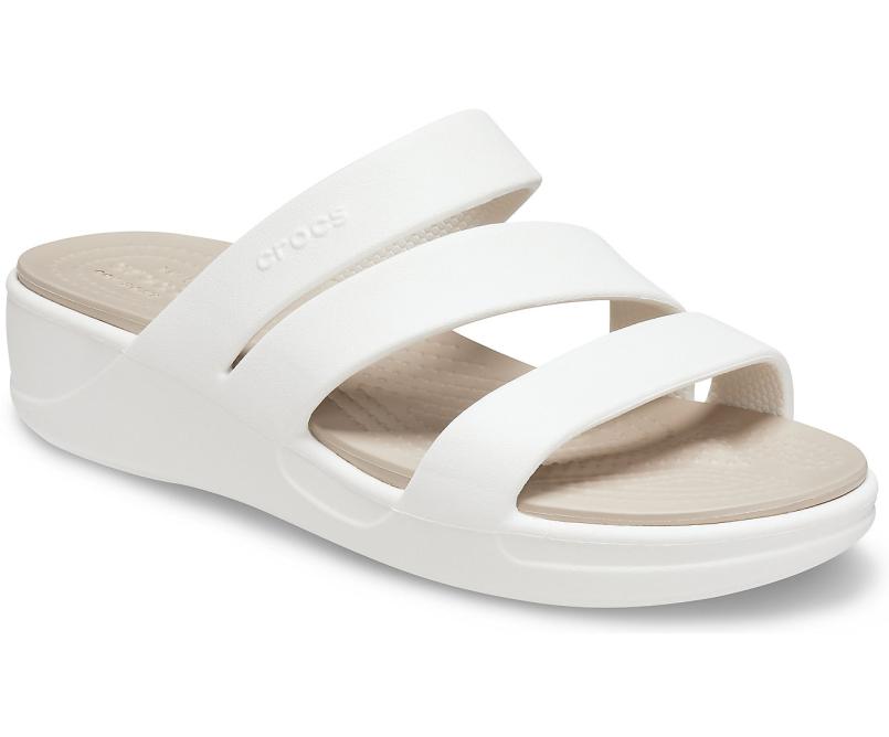 Sandals | Women Crocs Crocs Monterey Strappy Wedge Oyster