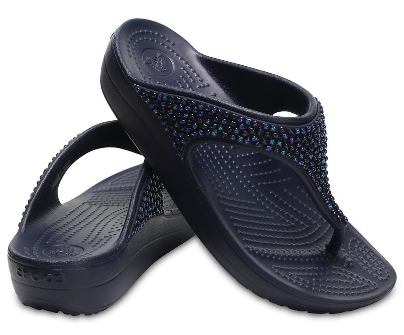 Sandals | Women Crocs Crocs Sloane Embellished Flip Navy / Turquoise