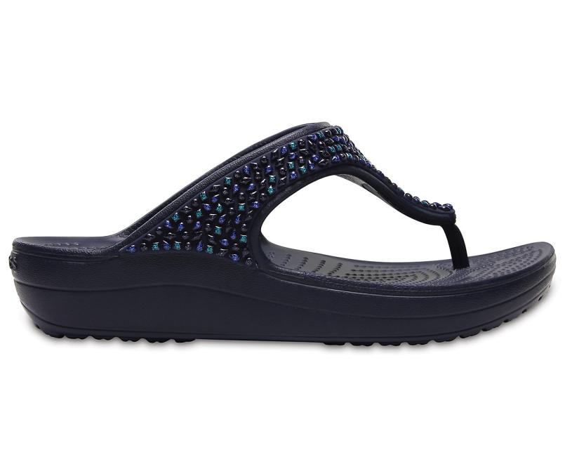 Sandals | Women Crocs Crocs Sloane Embellished Flip Navy / Turquoise
