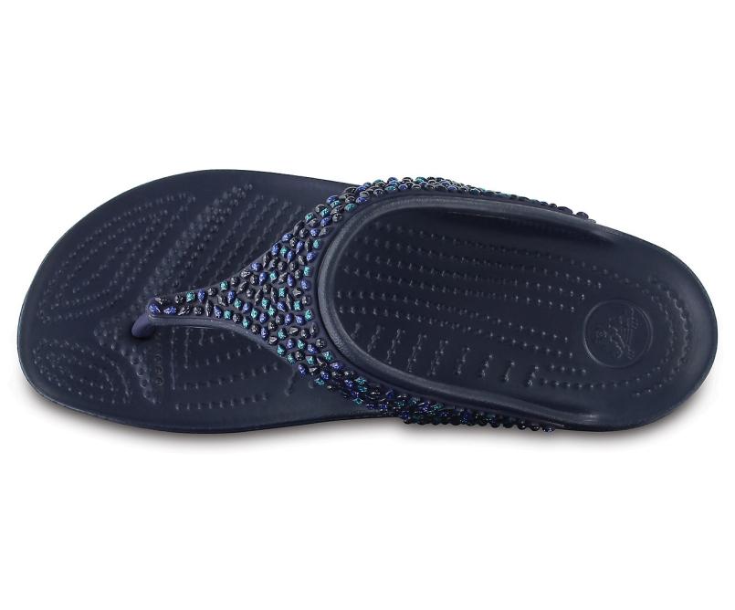 Sandals | Women Crocs Crocs Sloane Embellished Flip Navy / Turquoise