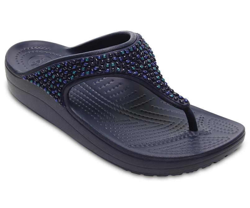 Sandals | Women Crocs Crocs Sloane Embellished Flip Navy / Turquoise