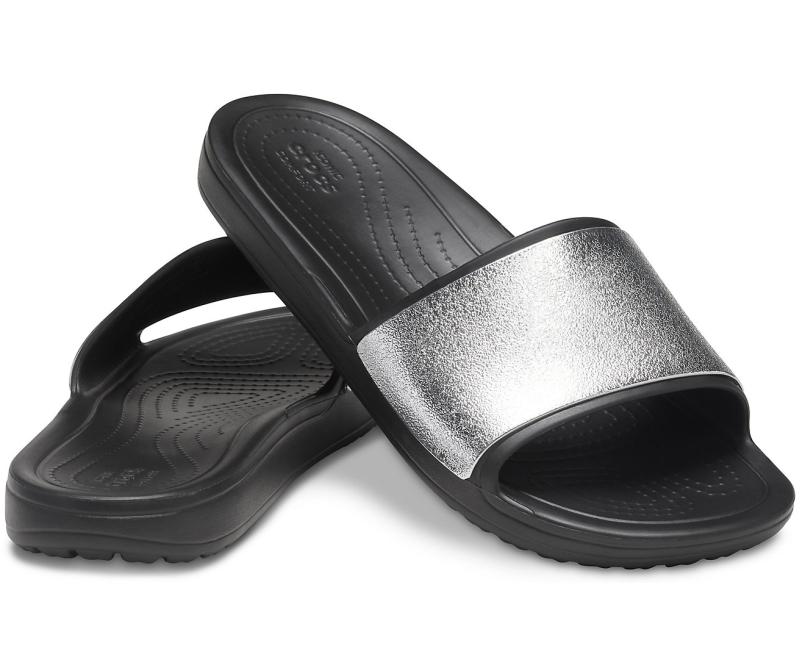 Sandals | Women Crocs Crocs Sloane Shine Low Slide Black