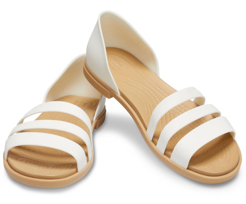 Sandals | Women Crocs Crocs Tulum Open Flat Oyster / Tan
