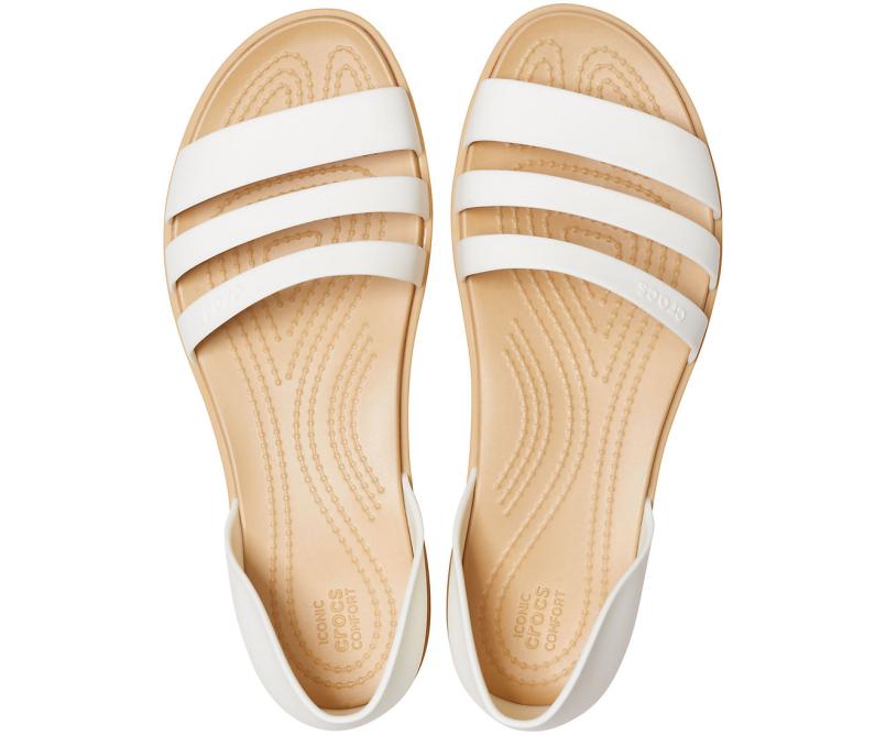 Sandals | Women Crocs Crocs Tulum Open Flat Oyster / Tan