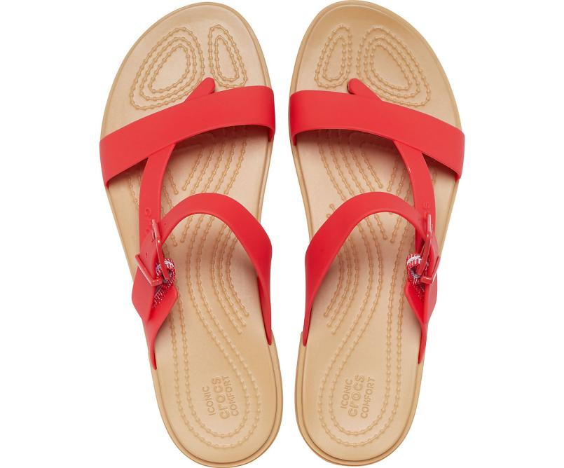 Sandals | Women Crocs Crocs Tulum Toe Post Sandal Flame