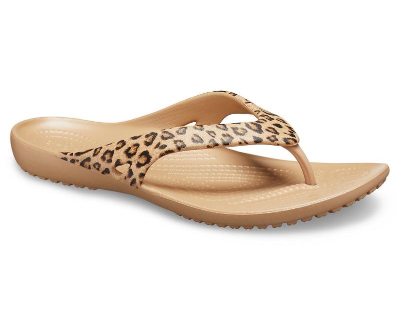 Sandals | Women Crocs Kadee II Leopard Flip Leopard / Gold