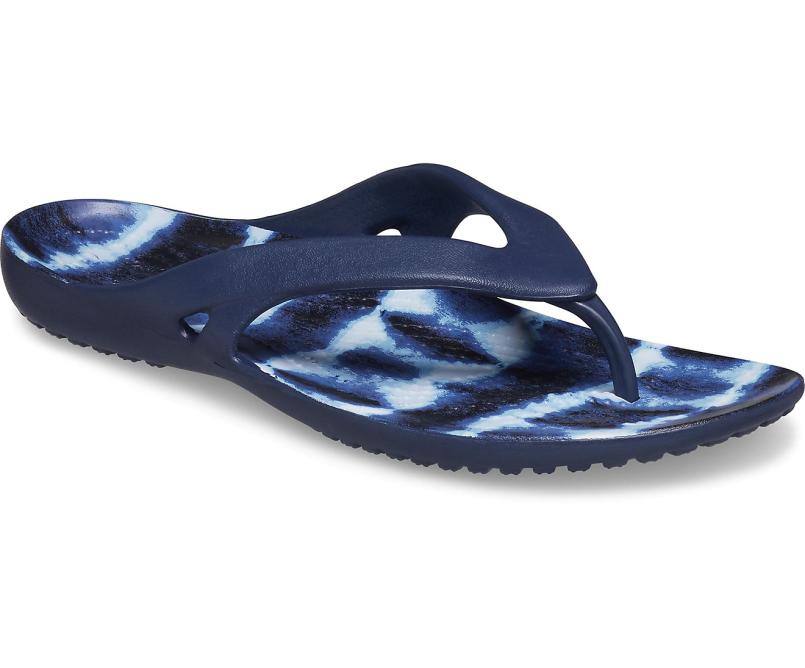 Sandals | Women Crocs Kadee II Printed Flip Navy