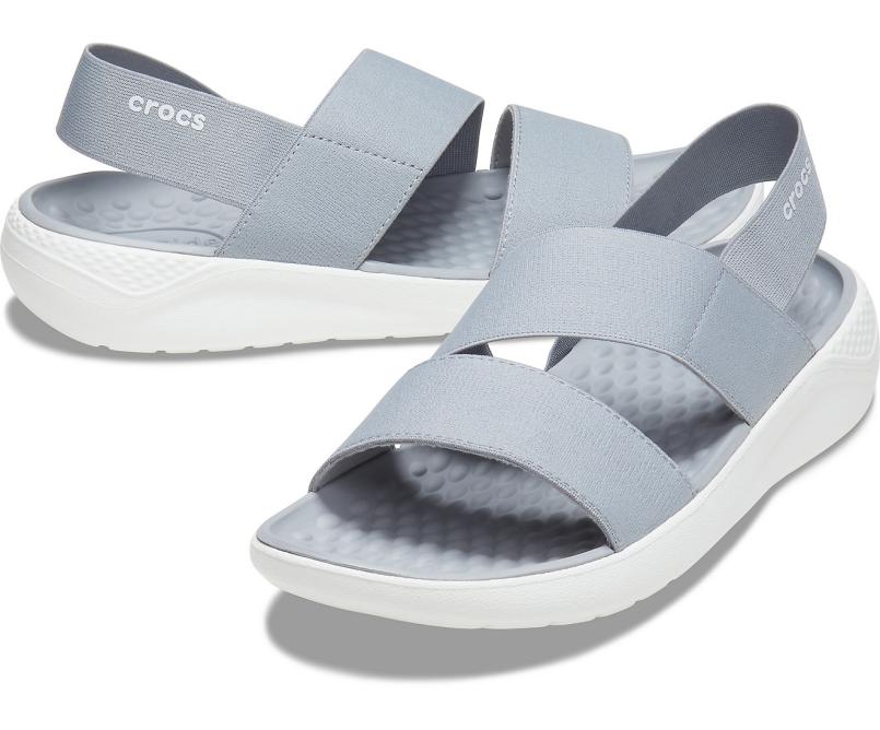 Sandals | Women Crocs LiteRide™ Stretch Sandal Light Grey / White