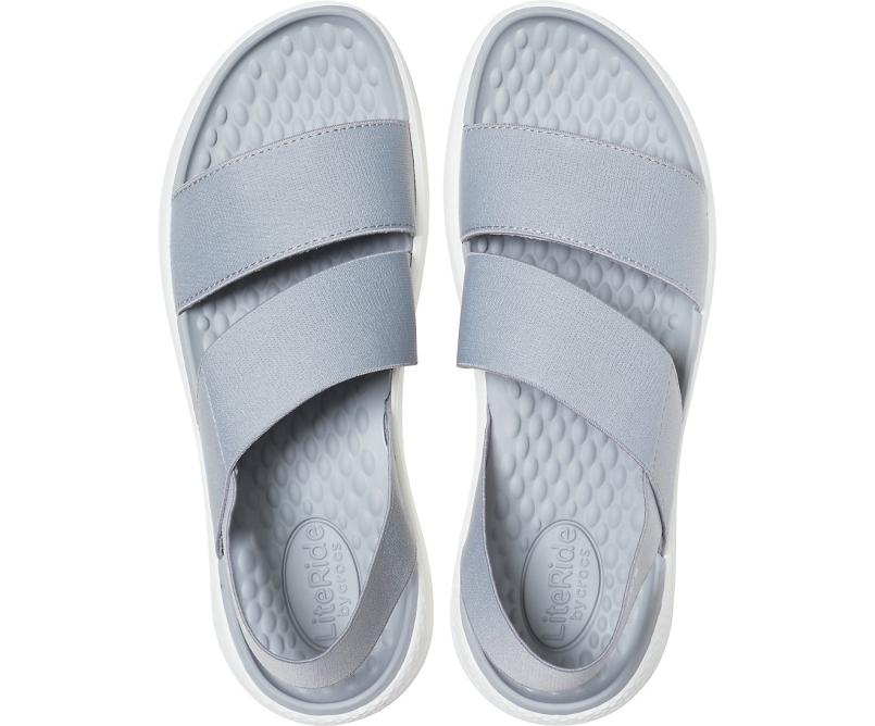 Sandals | Women Crocs LiteRide™ Stretch Sandal Light Grey / White