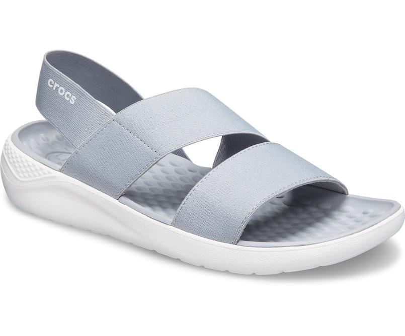 Sandals | Women Crocs LiteRide™ Stretch Sandal Light Grey / White