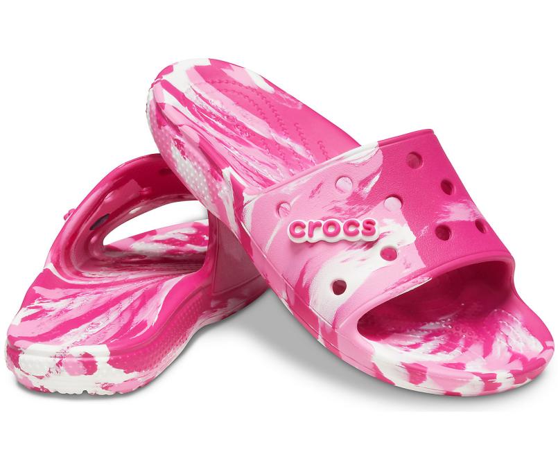 Sandals | Women/Men Crocs Classic Crocs Marbled Slide Candy Pink / Pink Lemonade