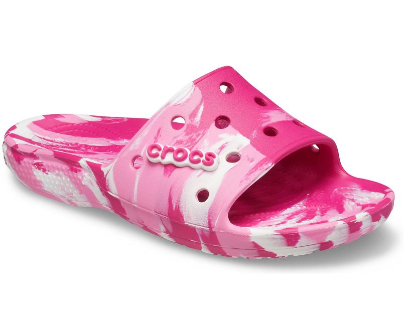 Sandals | Women/Men Crocs Classic Crocs Marbled Slide Candy Pink / Pink Lemonade