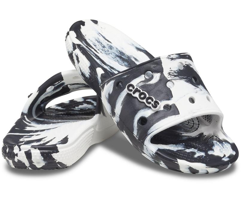Sandals | Women/Men Crocs Classic Crocs Marbled Slide White / Black