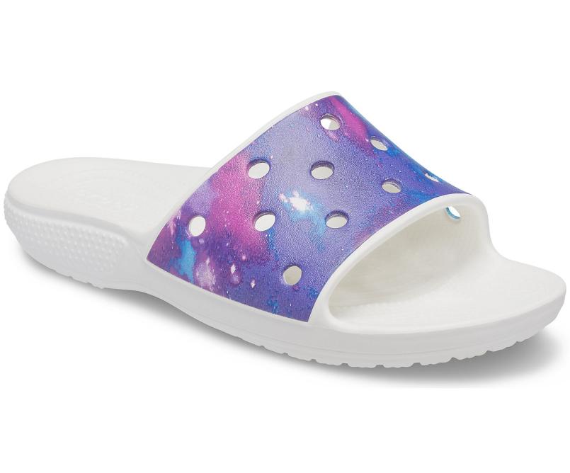 Sandals | Women/Men Crocs Classic Crocs Out Of This World Slide White / Purple