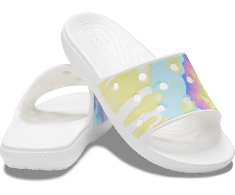 Sandals | Women/Men Crocs Classic Crocs Tie-Dye Graphic Slide White / Multi