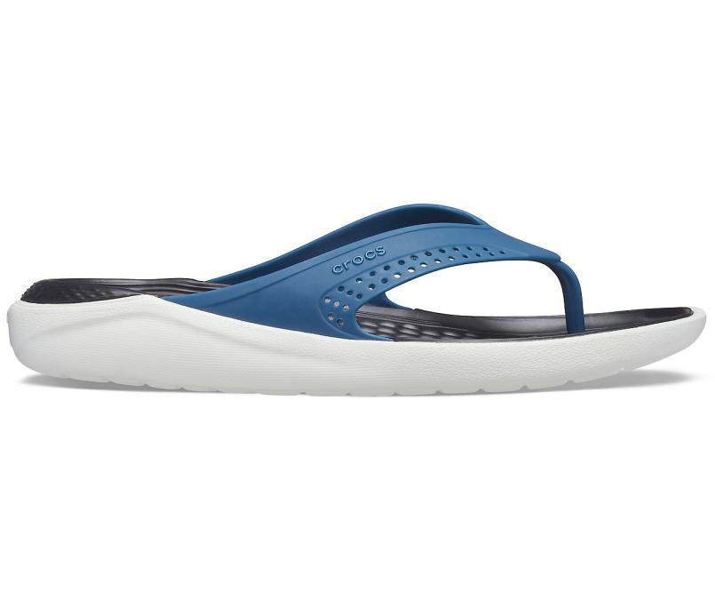 Sandals | Women/Men Crocs LiteRide™ Flip Vivid Blue / Almost White