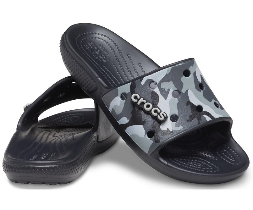 Slides | Women/Men Crocs Classic Crocs Printed Camo Slide Black